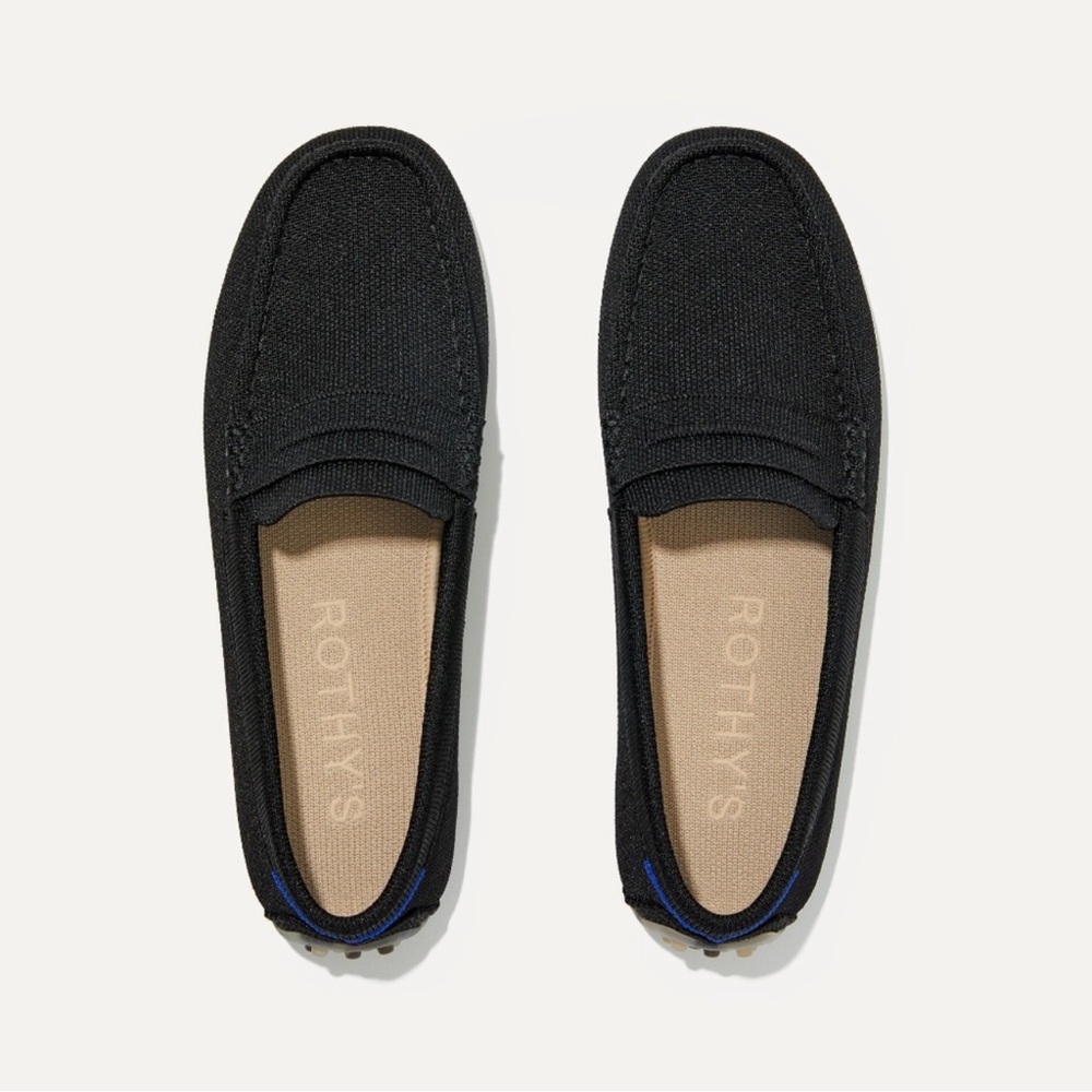 Rothy's Black Knit Women's Driving Loafers